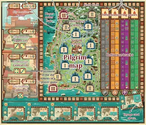 The mapped layout of the Coimbra board as depicted in the game manual